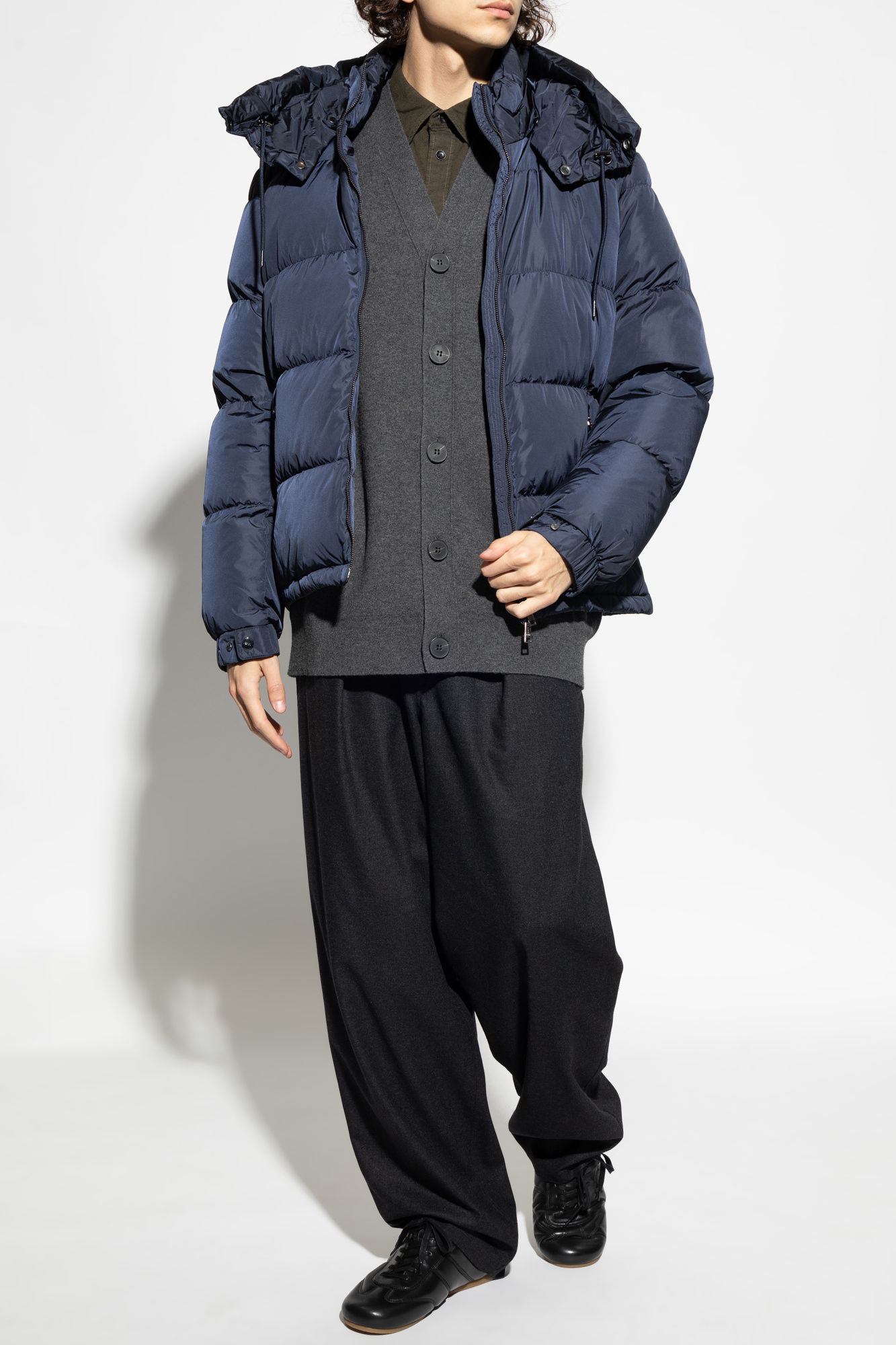 【ADD】NAVY DOWN JACKET Add Down jacket with hood | Men's | Vitkac